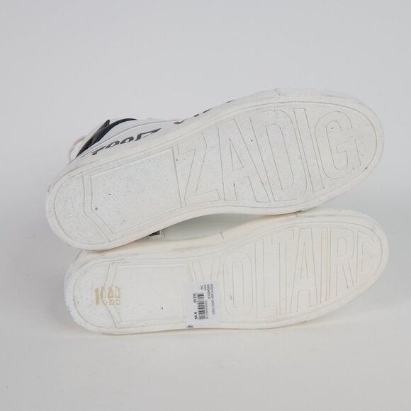 Zadig & Voltaire ZV1747 High Flash Good Vibes High Top Sneakers - Size 40 - Picture 4 of 5